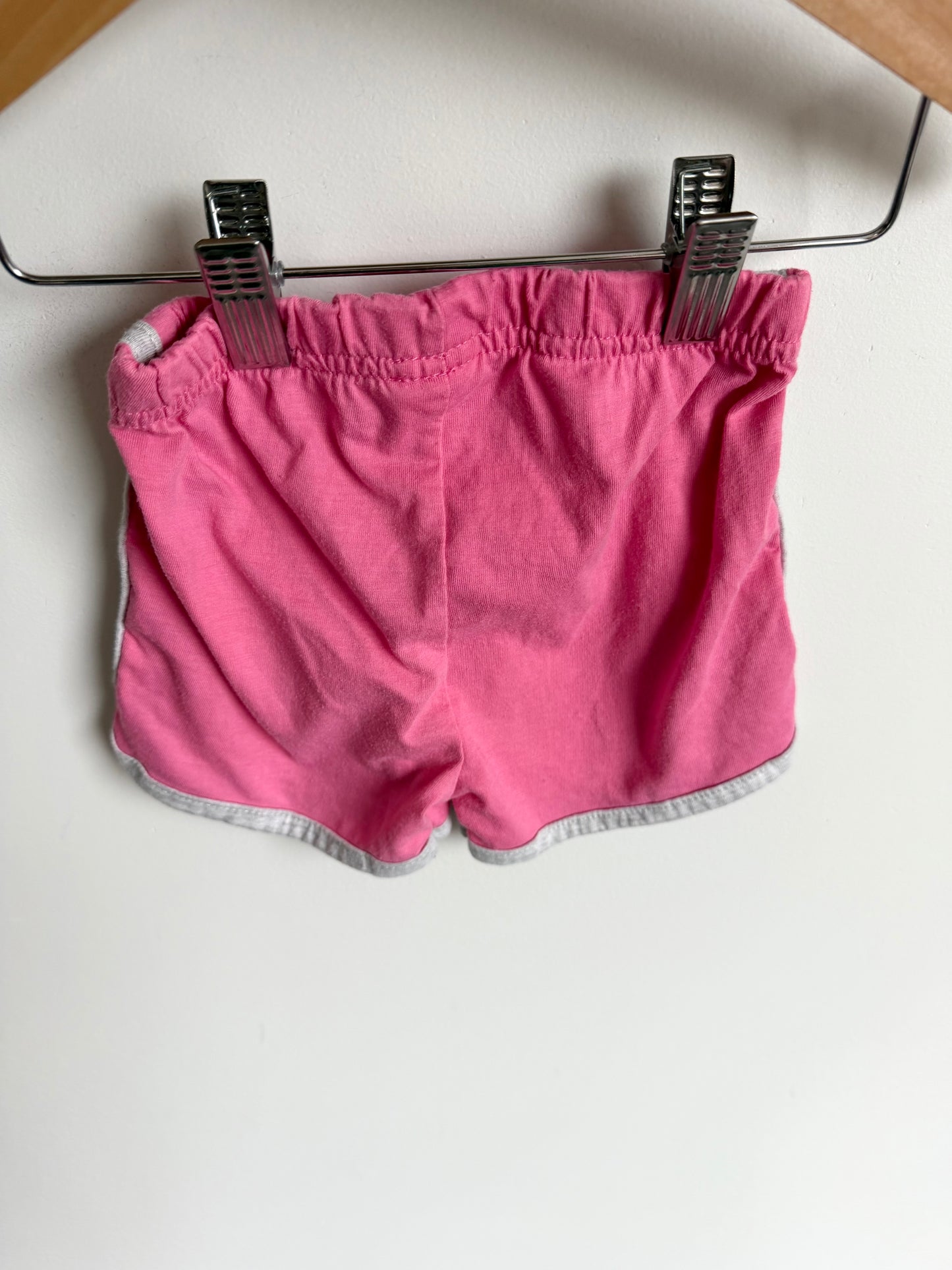 Pink with Grey Stripe Shorts / 18m