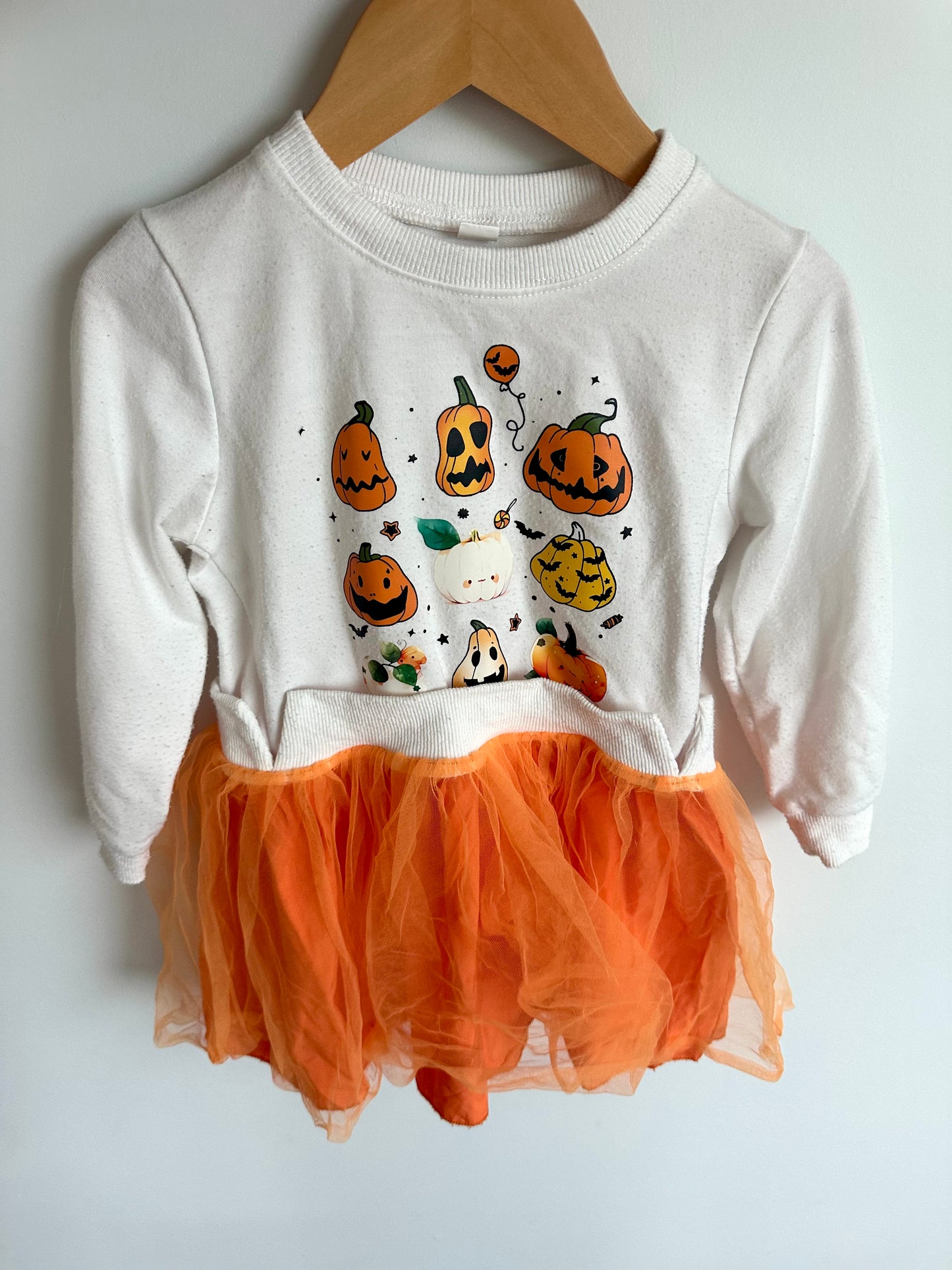 Pumpkin Sweater Tutu Tunic Dress (PLAY) / 4T