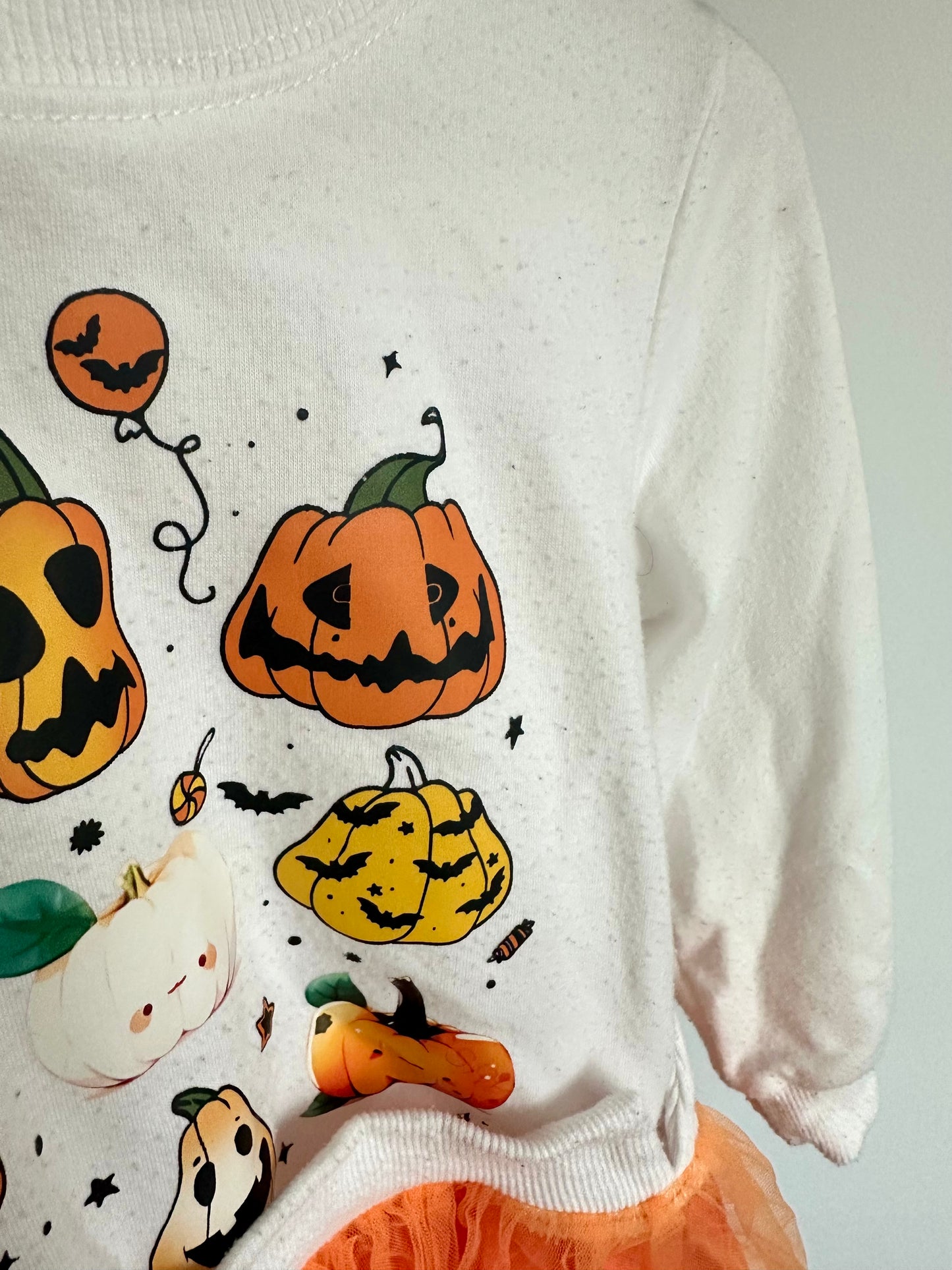 Pumpkin Sweater Tutu Tunic Dress (PLAY) / 4T