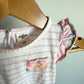 Striped Ruffle Sleeve Bodysuit / 6m