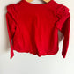 Snowman Red Ruffle Sleeve Top / 2T