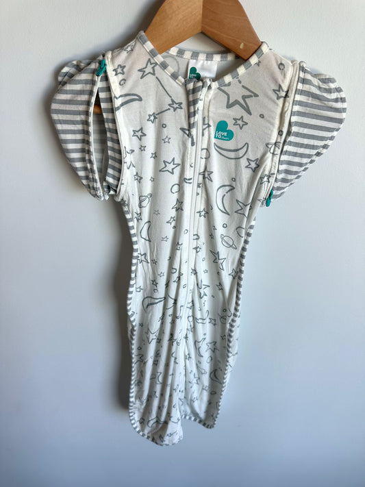 Space Bamboo Sleep Sack with Stripes / 3-9m
