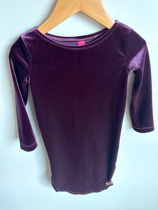 Mauve Velour Dress / 3T