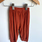 Terracotta Drop Crotch Pants / 12-18m