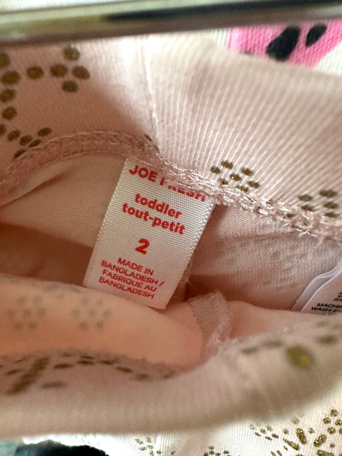 Pink Snowflake Leggings / 2T