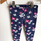 Navy Flower Leggings / 3T