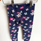 Navy Flower Leggings / 3T
