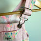 Blush Colored Floral Short Overalls / 6m