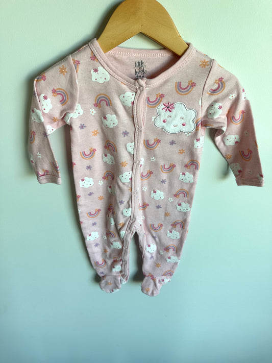 Cloud Rainbow Snap Sleeper / 6-9m