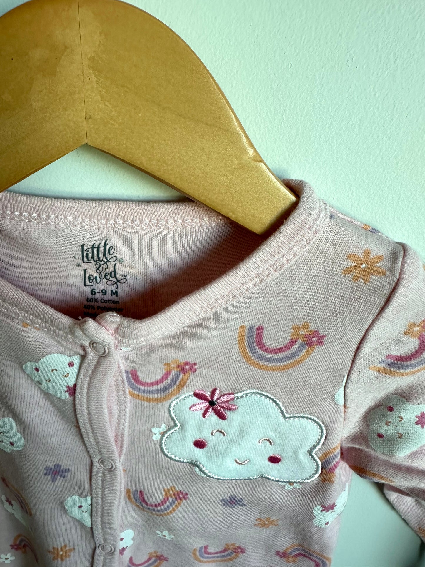 Cloud Rainbow Snap Sleeper / 6-9m