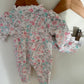 Side Snap Floral Jumpsuit or Sleeper with Hat / 3m