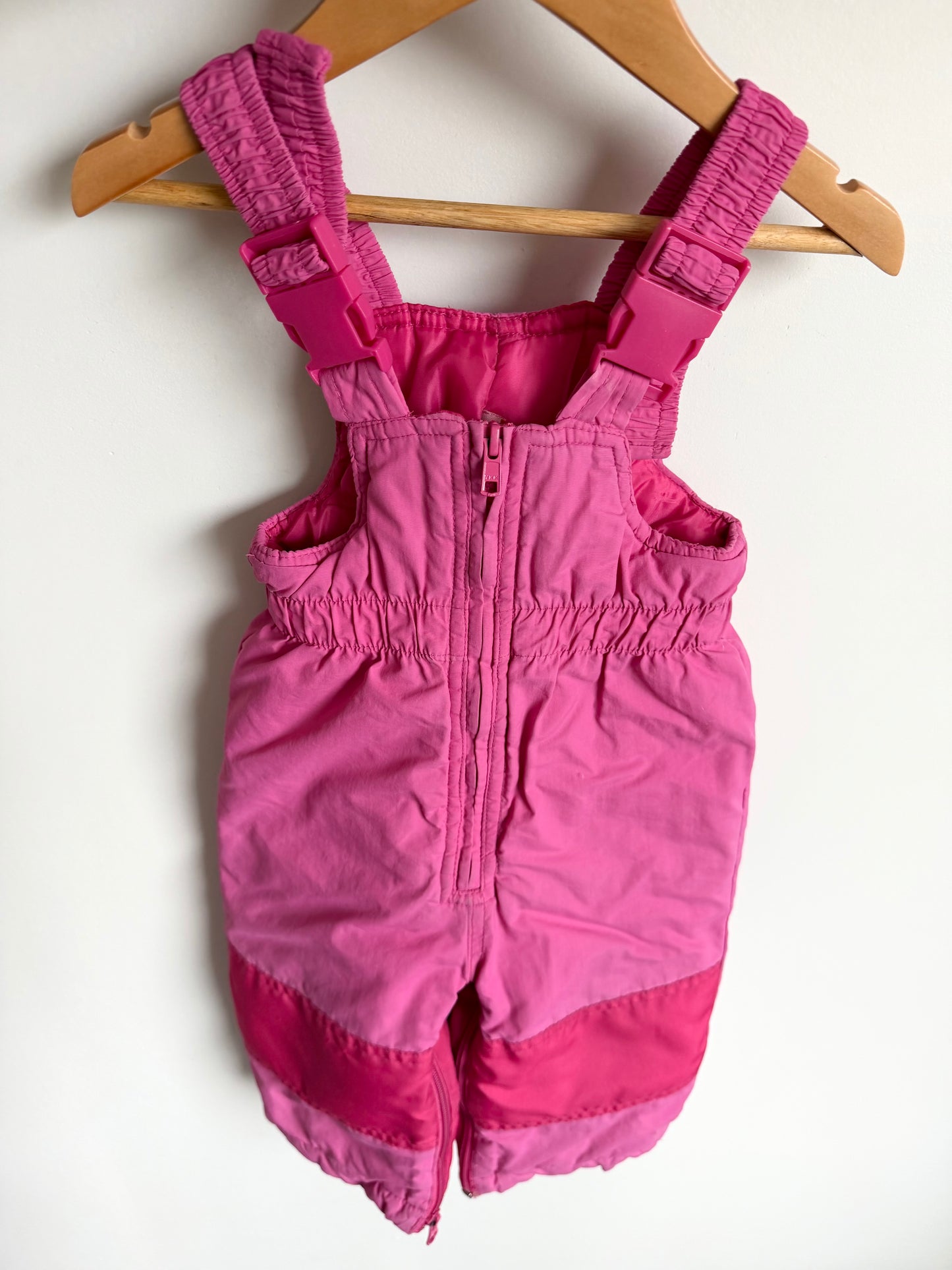 Pink Overall Snow Pants / 12m