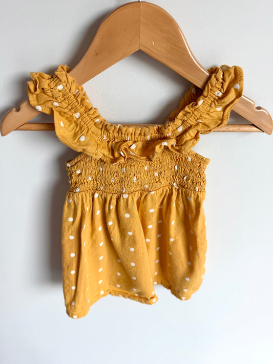 Yellow Dot Dress / 3-6m