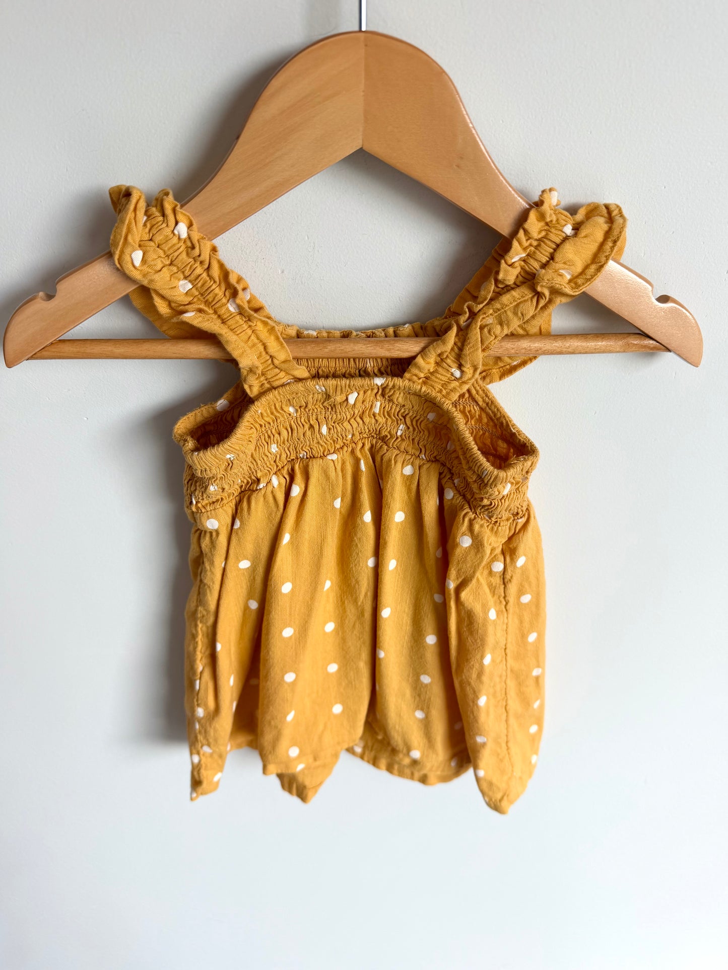 Yellow Dot Dress / 3-6m