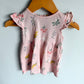 H&M Pink Floral Ruffle Sleeve Dress / 4-6m