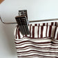 Wide Leg Organic Brown Stripe Pants / 6-12m
