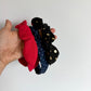 Red, Gold Polka Dot, Navy Polka Dot Headbands / 2-3T?