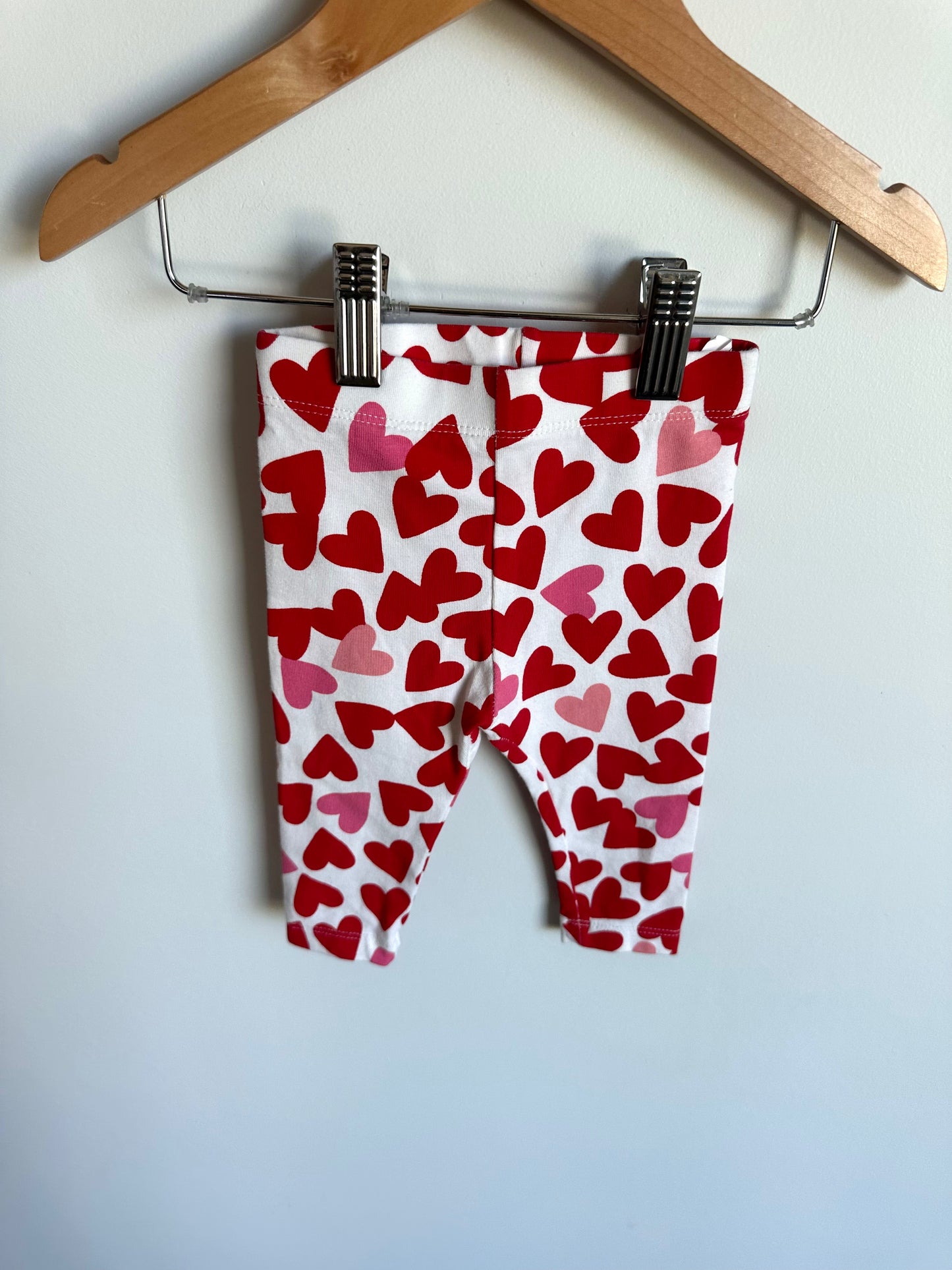 Red Heart Leggings / 3-6m
