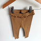 Toffee Ruffle Trim Leggings / 3-6m
