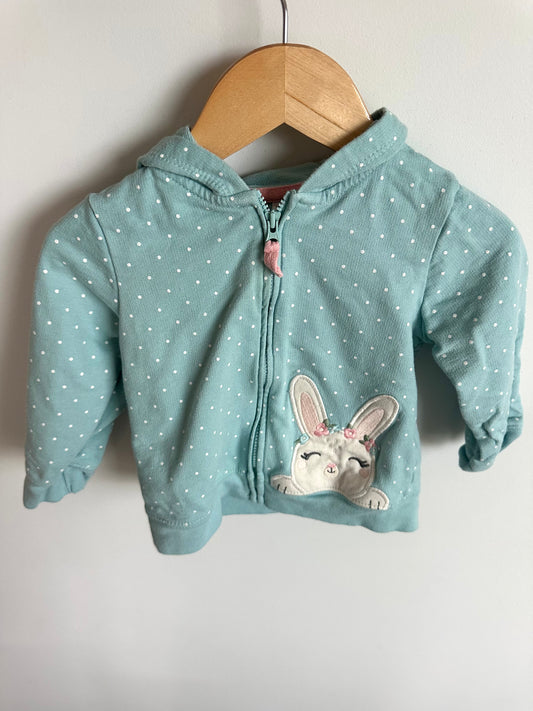 Bunny Dotted Hoodie/ 18m