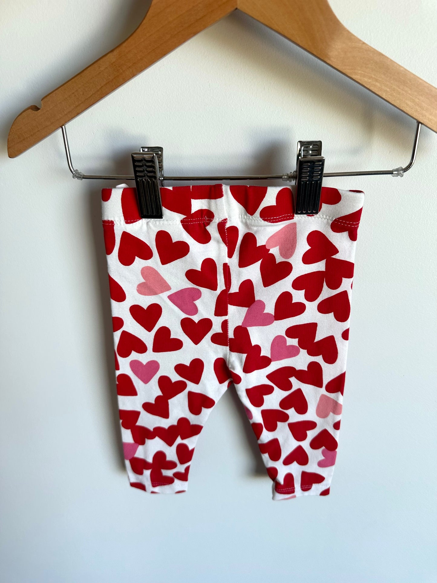 Red Heart Leggings / 3-6m