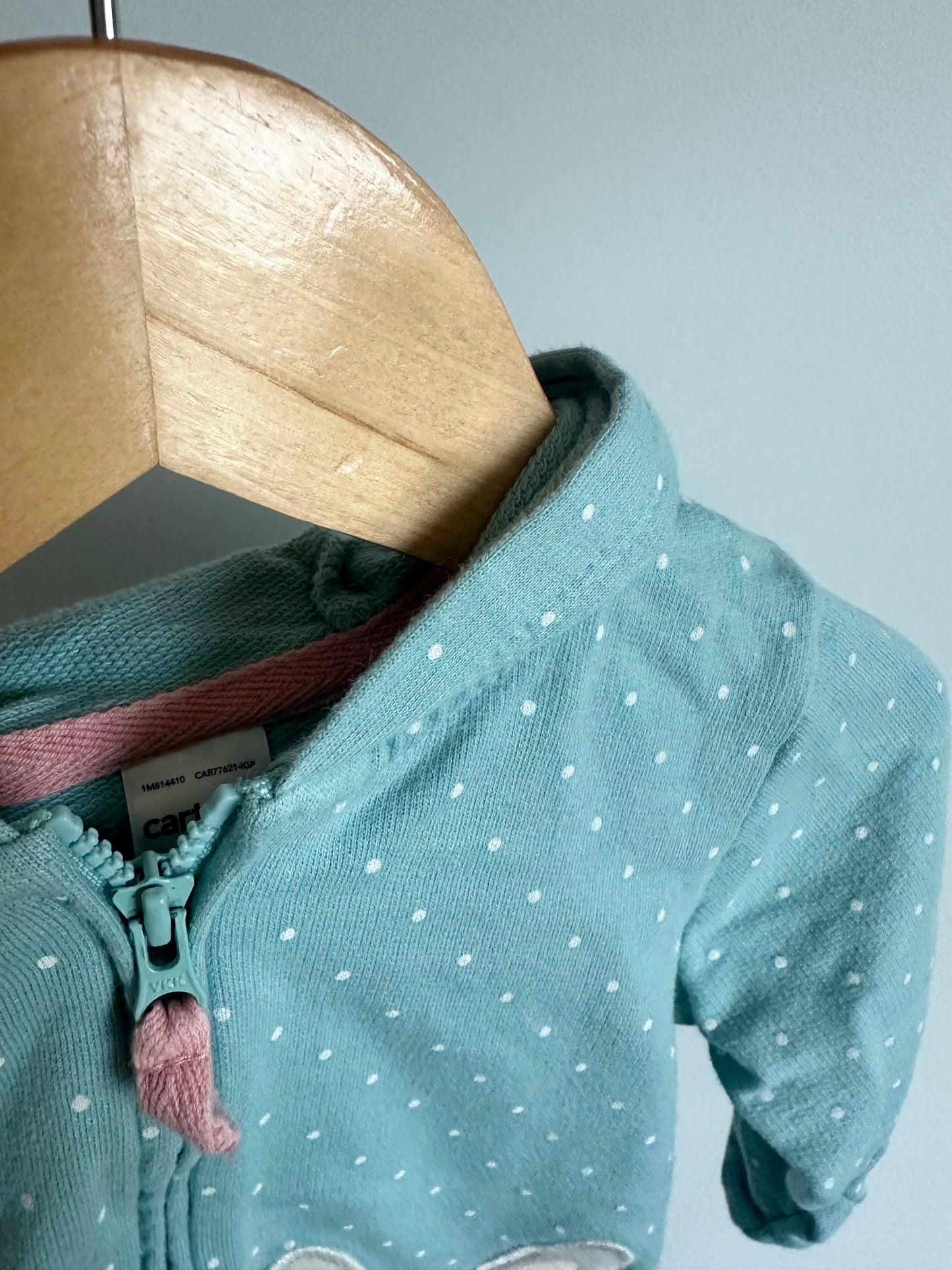 Bunny Dotted Hoodie/ 18m