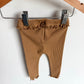 Toffee Ruffle Trim Leggings / 3-6m