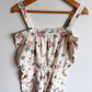 White Romper with Pink Flowers / 8 years