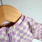 Purple Checkered Swimsuit / 3-6m