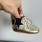 Little Moccs Gold Side Zip Ankle Boots / Small (6-12m)