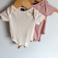 Cream + Pink T-Shirt Bodysuits / 3-6m
