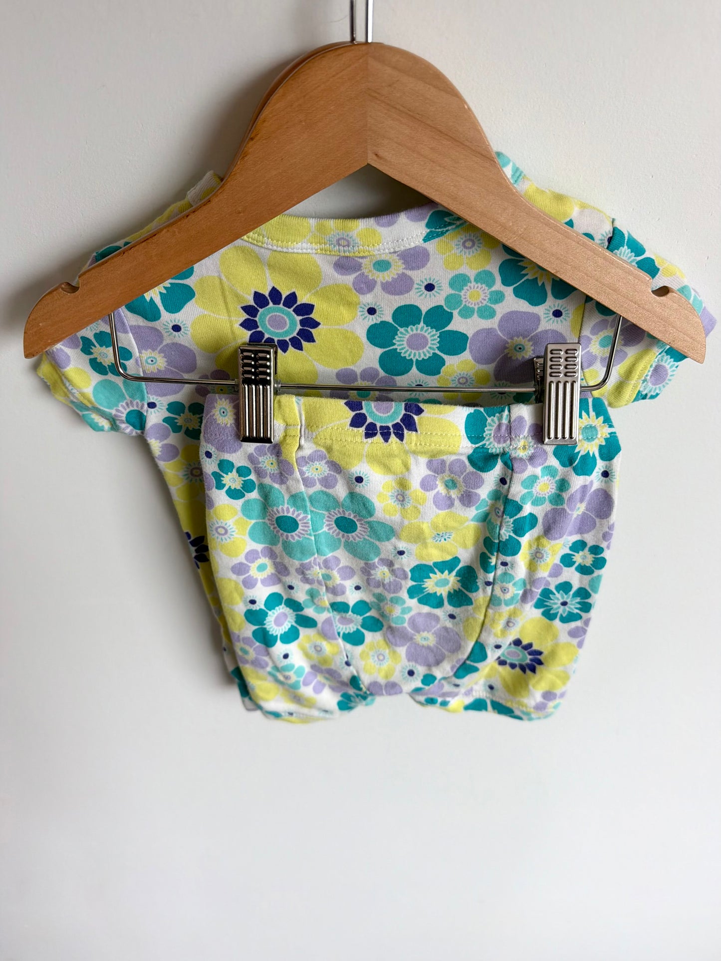 Bright Flower PJ Top + Shorts / 2T