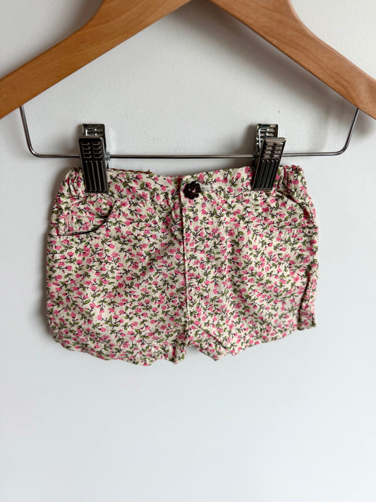 Pink Flower Shorts / 6m