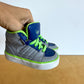 Adidas High Top Grey Blue Green Sneakeres / Size 4 Infant