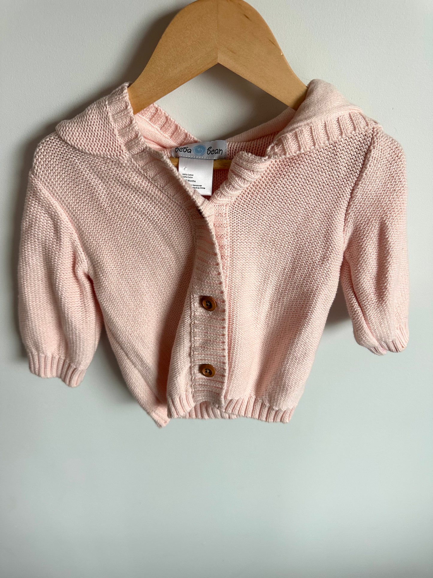 Blush Hood Sweater / 6-12m