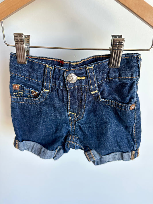 True Religion Jean Shorts / 12-18m