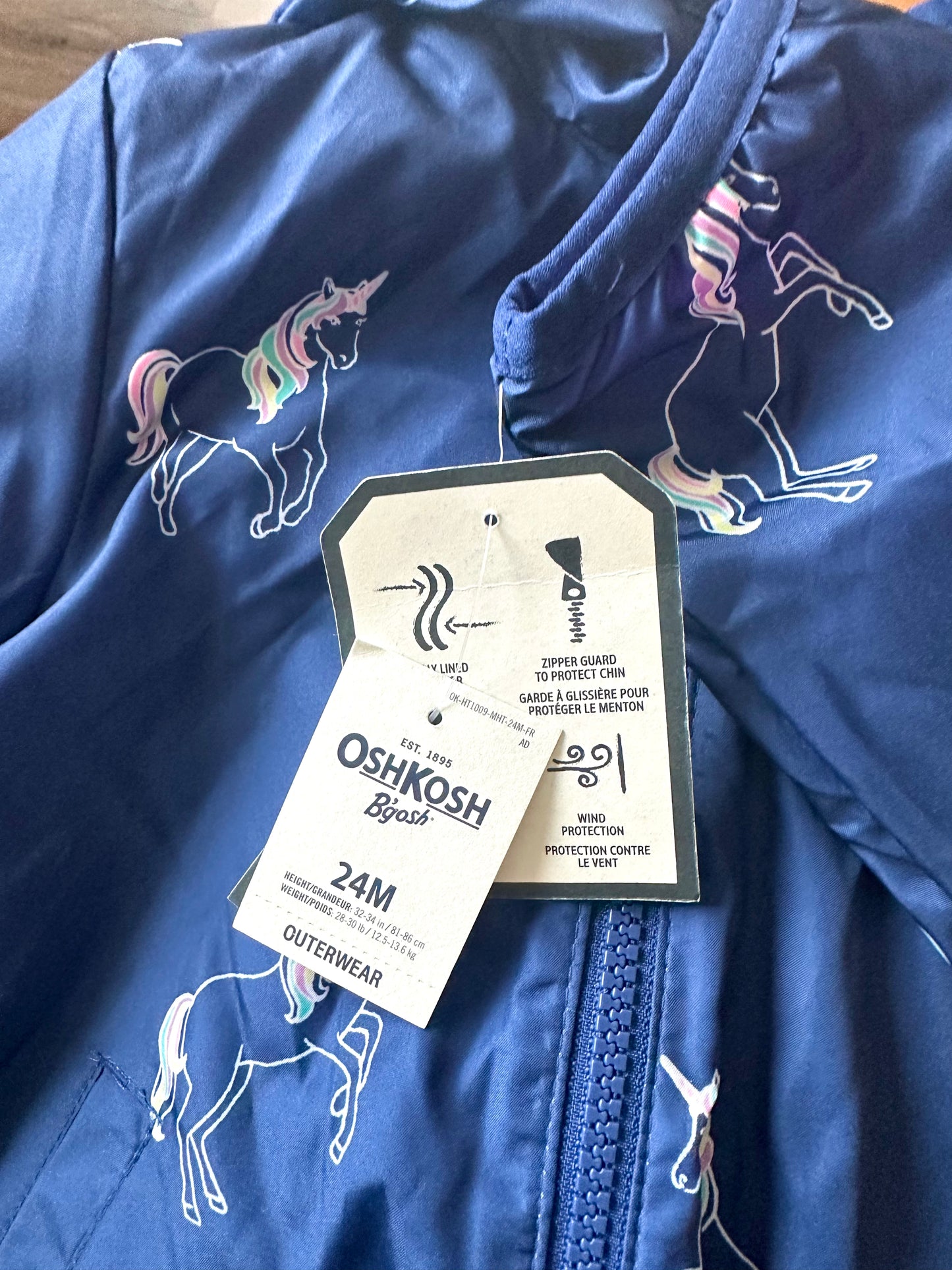 Unicorn Blue Coat (With Tags) / 24m