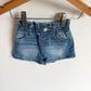 Jean Scrunchy Waist Shorts / 3-6m