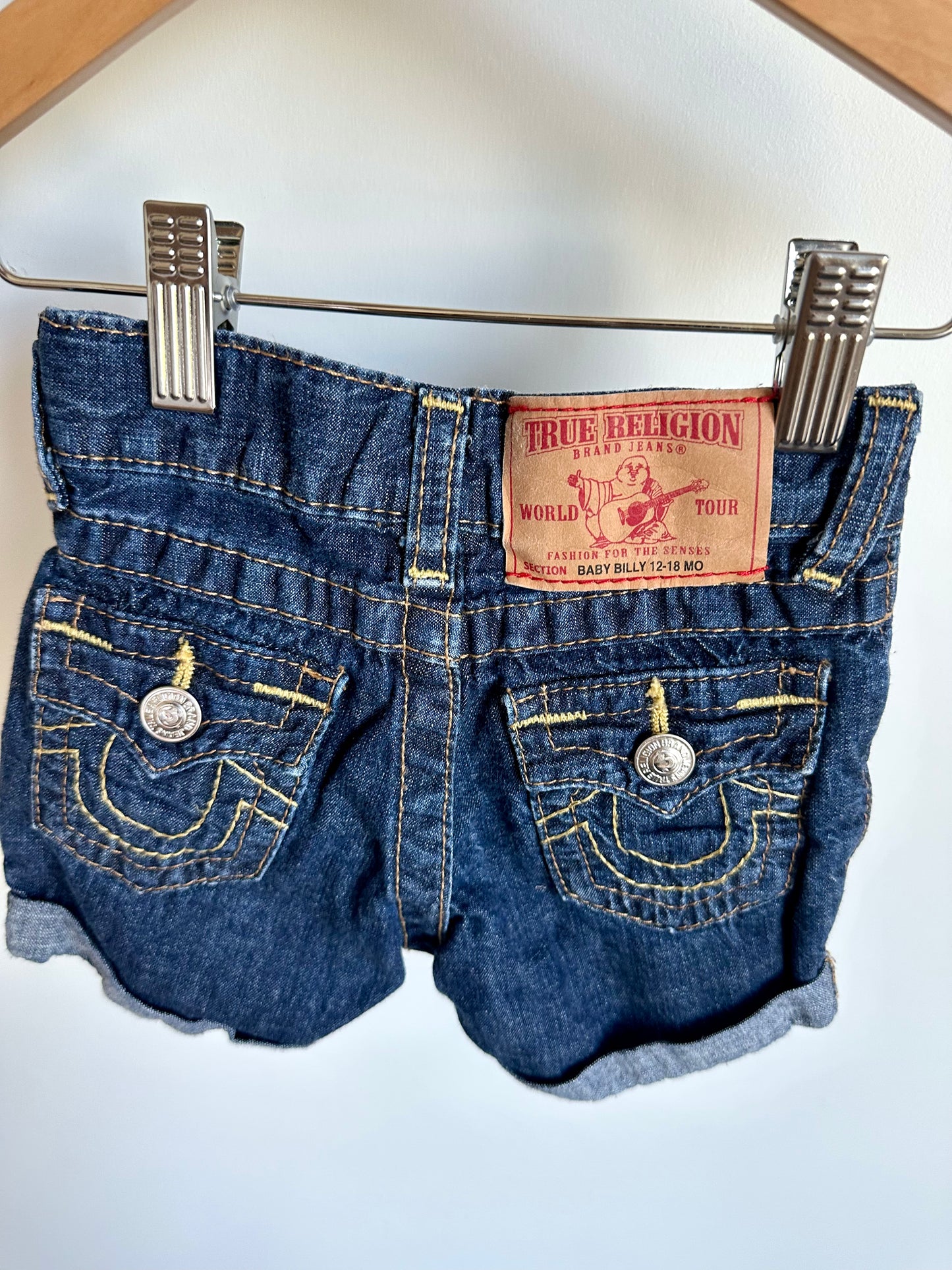 True Religion Jean Shorts / 12-18m