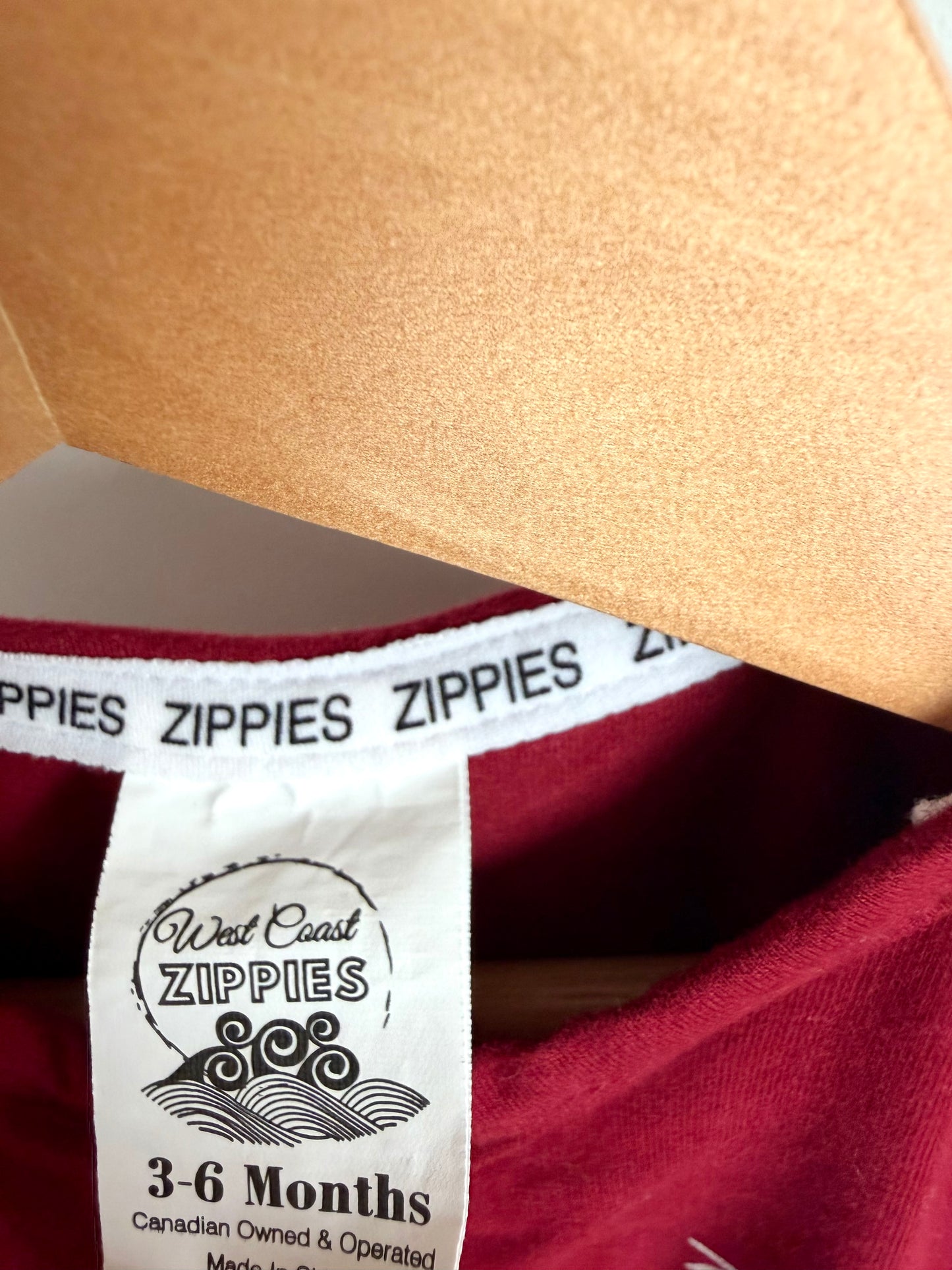 Zippies Maroon Sleeper / 3-6m