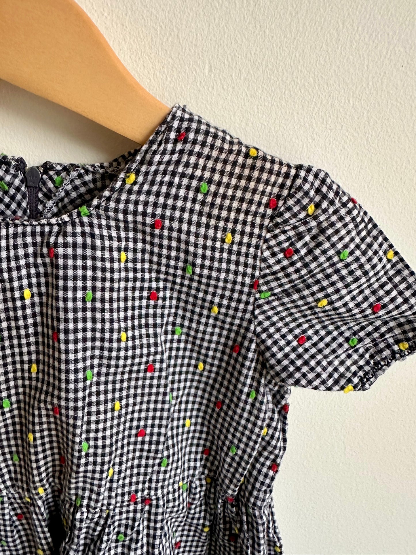 Checkered Dots Dress / 2T?