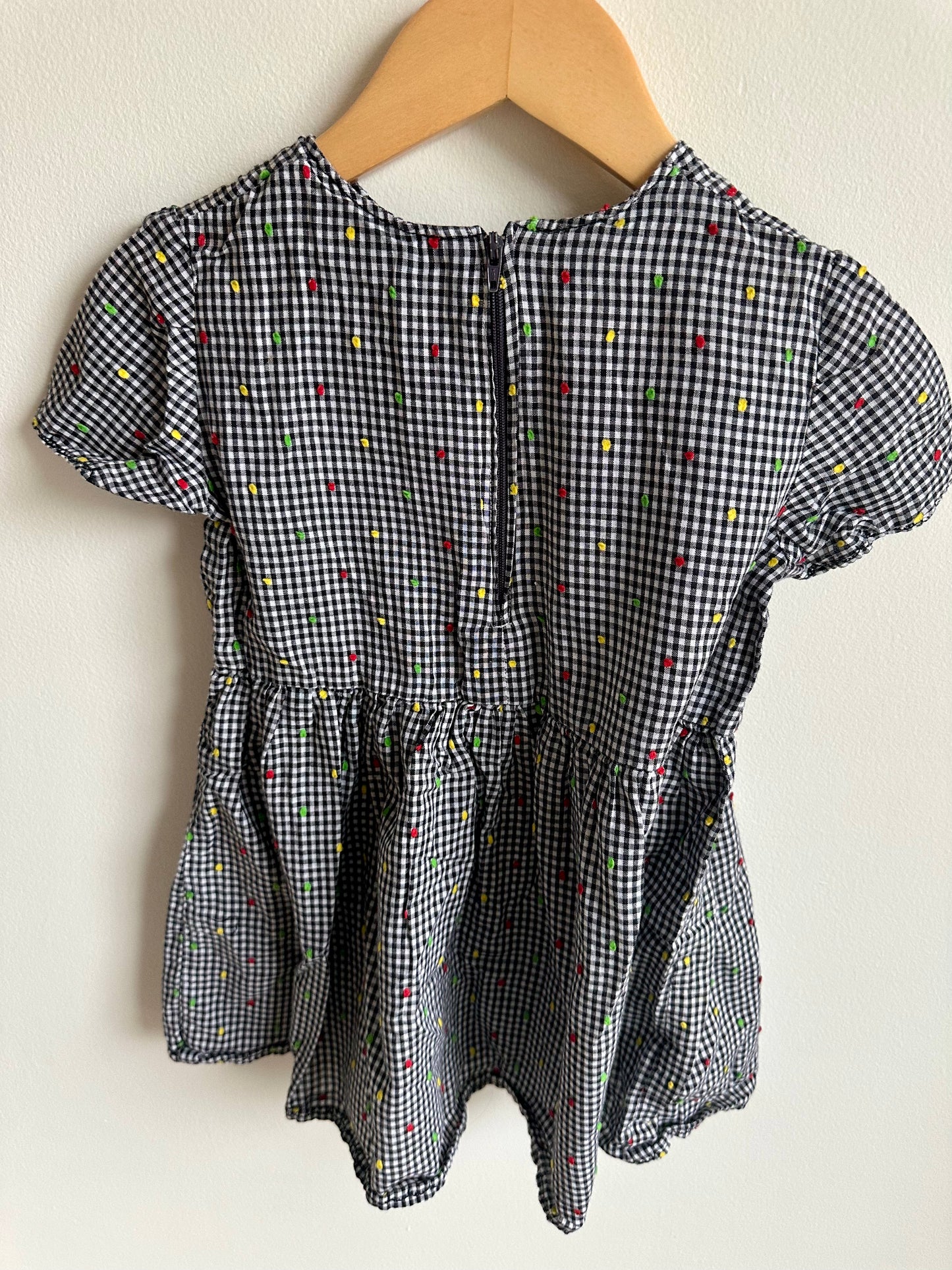 Checkered Dots Dress / 2T?