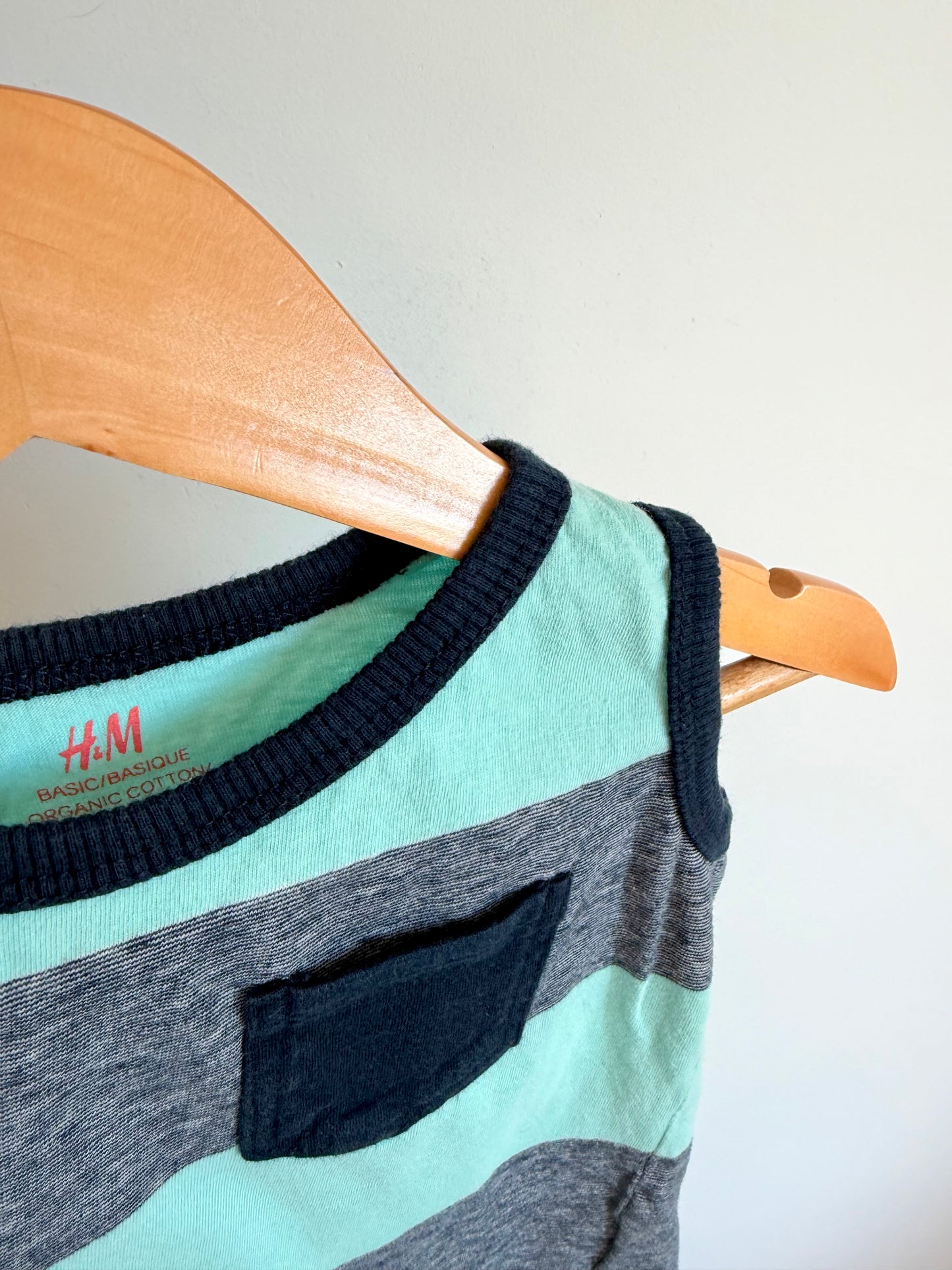 H&M Blue Panel Pocket Tank Top / 18-24m