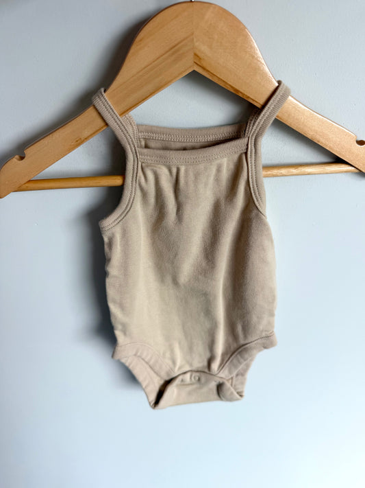 Tan Tank Bodysuit / 3-6m