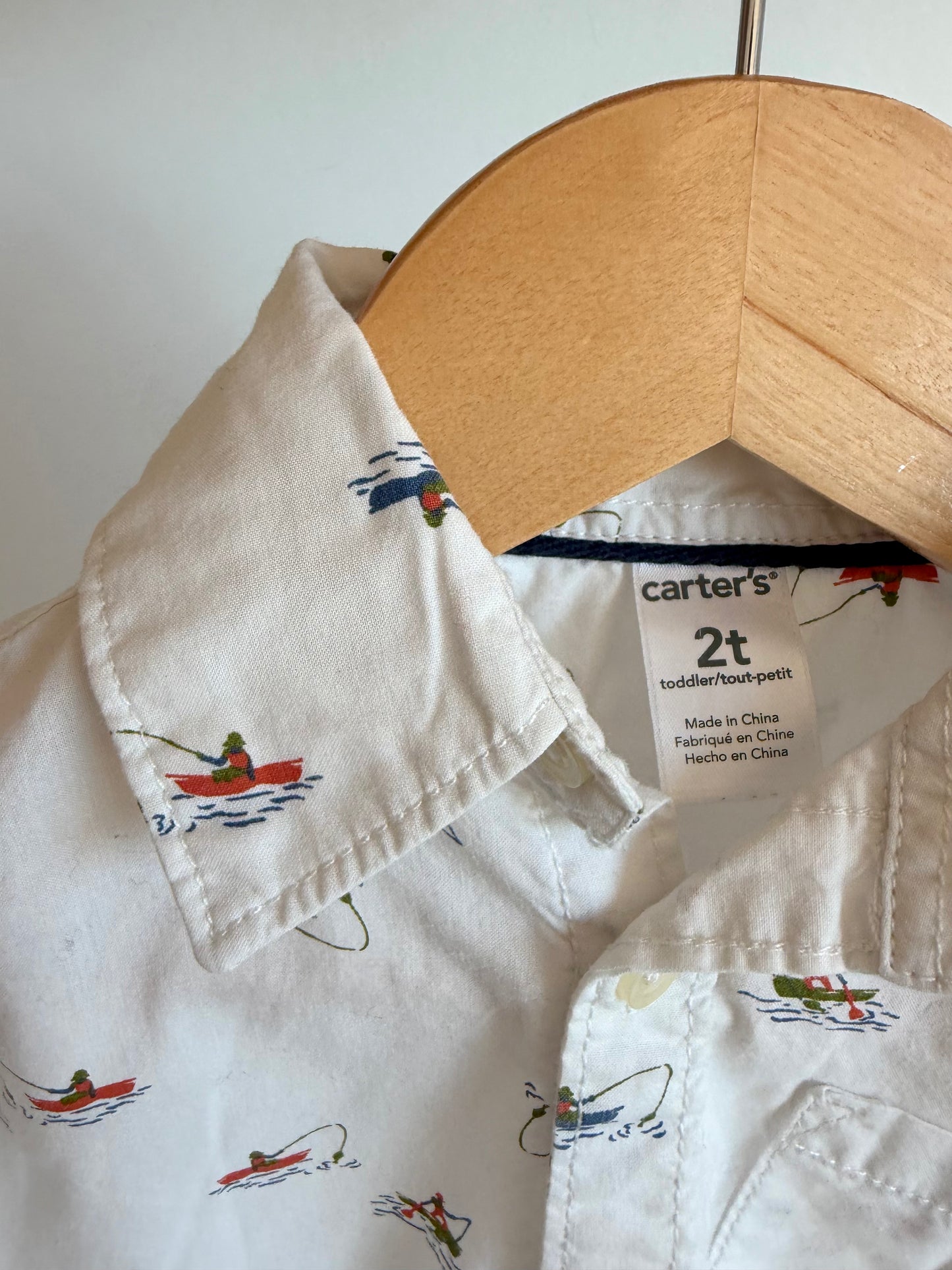 Fishing Boat Button Up Top / 2T