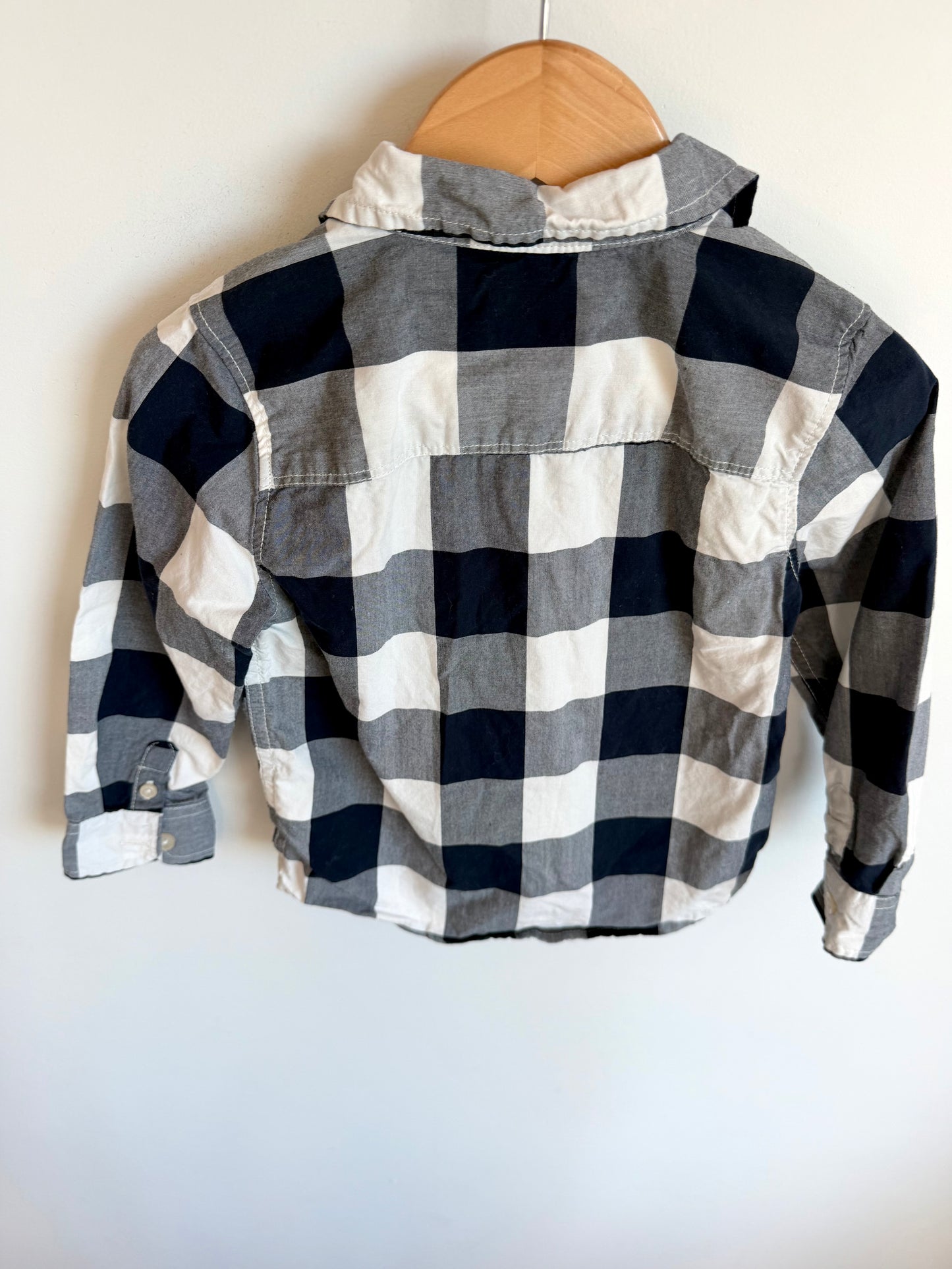 Checkered Button Up Top / 3T