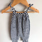 Gingham Blue Jumpsuit / 3-6m