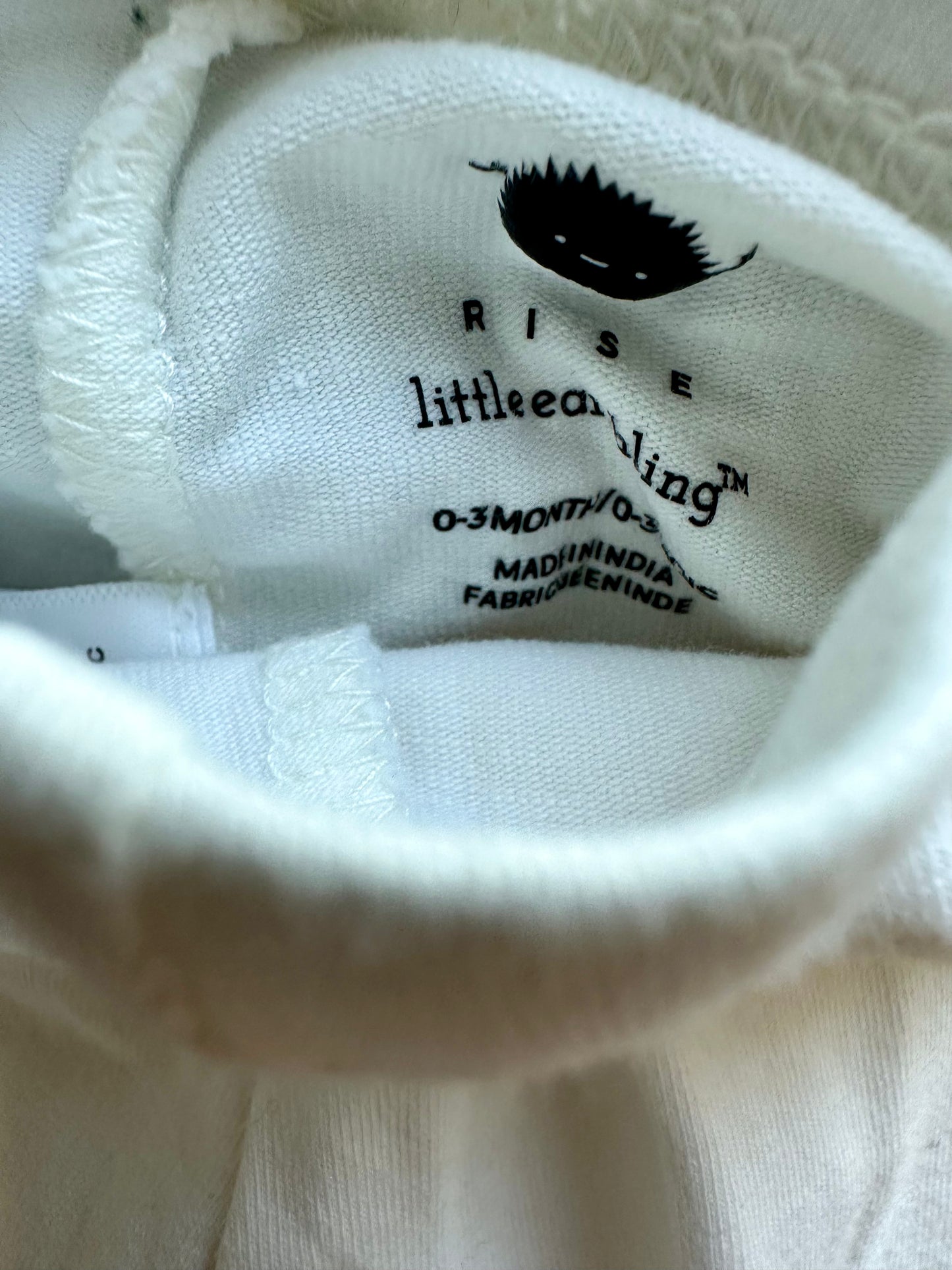 Cream Organic Newborn Leggings / 0m