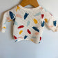 Brush Strokes Cardigan / 3-6m