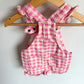 Pink Checkered Overalls / 3-6m
